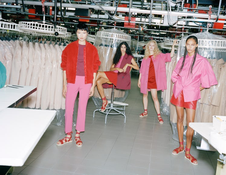From left: Models Kayako Higuchi, Anita Pozzo, Britt Oosten, and Ronja Berg— all wearing Max Mara cl...