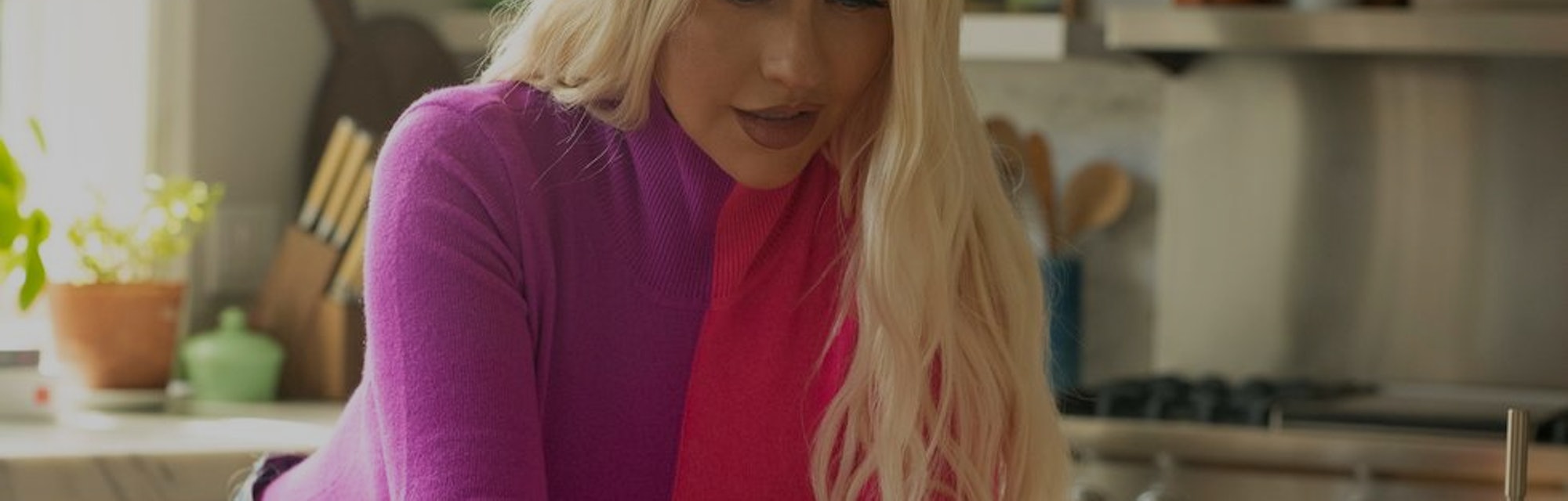 Part of Christina Aguilera's photo shoot for her Elle feature