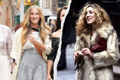 A side by side graphic of Carrie Bradshaw in the reboot vs. original Sex and the City. What is Carri...