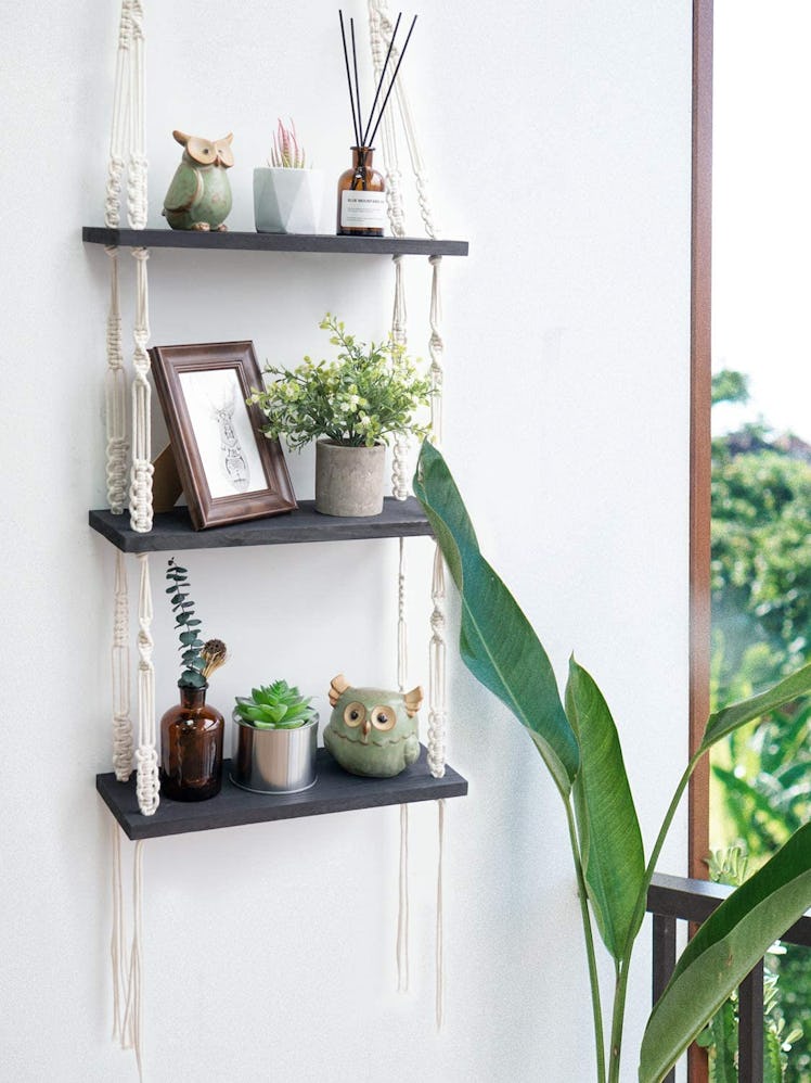 TIMEYARD Macrame Shelf Hanging Shelves