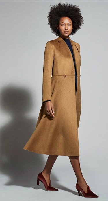 The Fold's Finchley Coat in vicuna wool. 