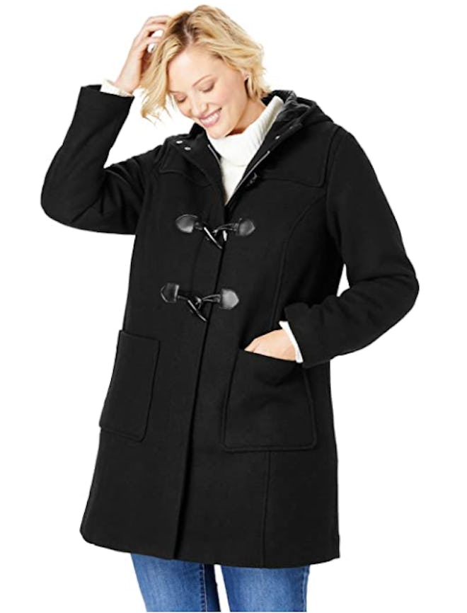 Woman Within Plus-Size Duffle Coat