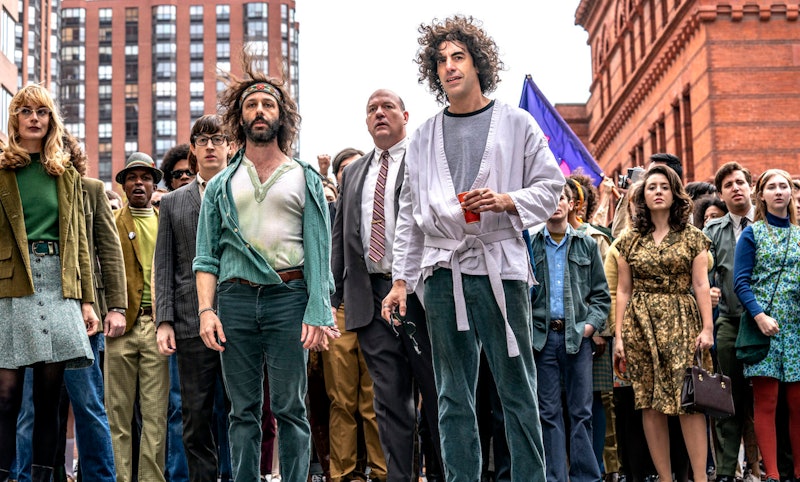 Sacha Baron Cohen in The Trial Of The Chicago 7 on Netflix.