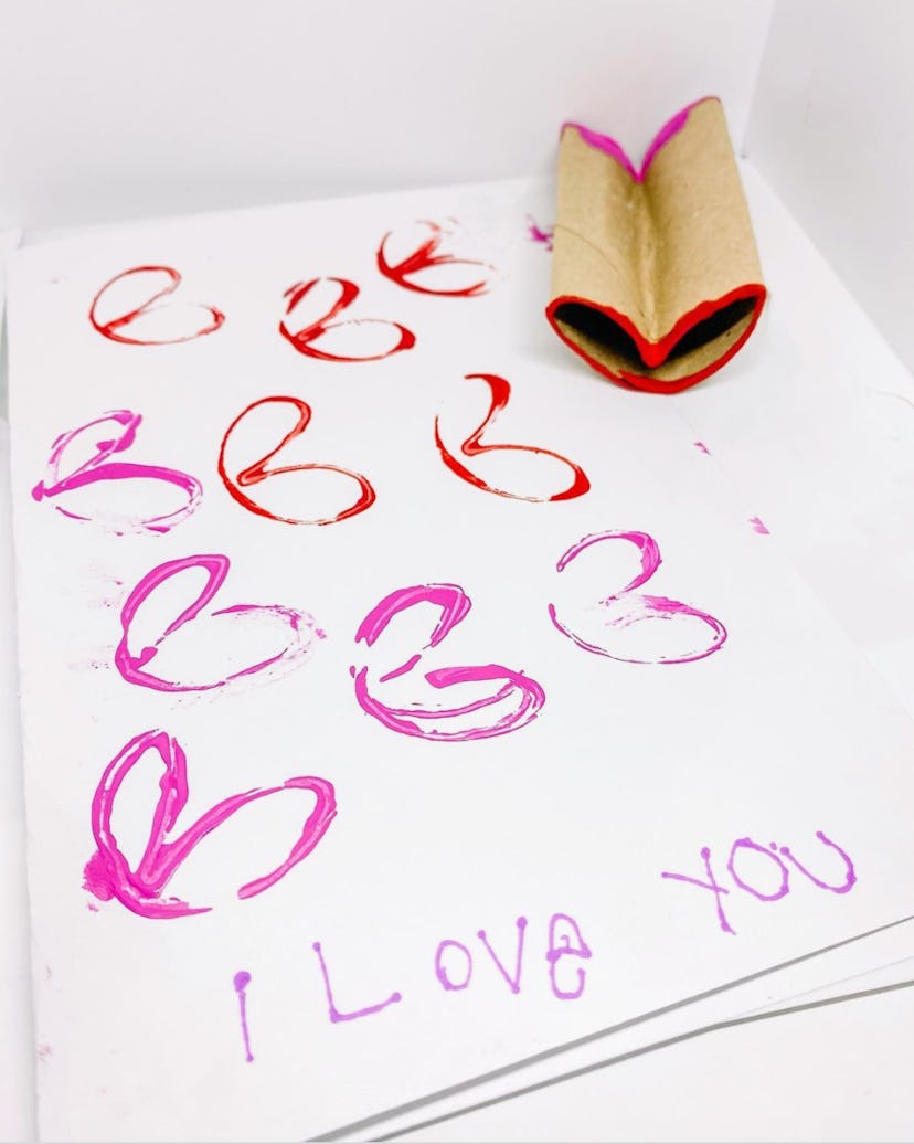 toilet paper roll valentine's day craft