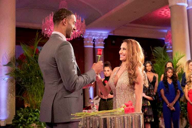Ryan Claytor accepting a rose from Matt James during a rose ceremony on 'The Bachelor' Season 25