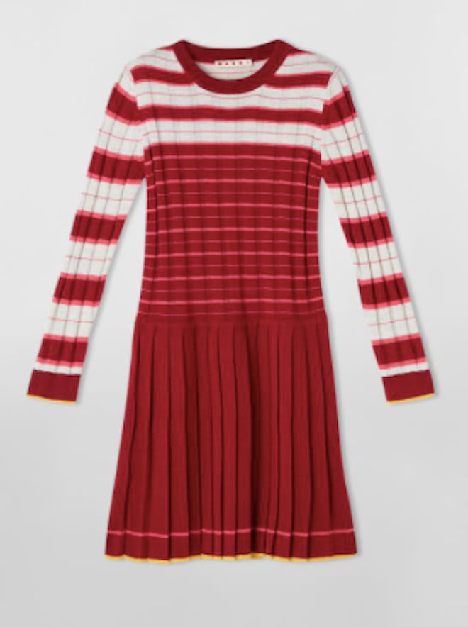 Knit Dress with Stripes
