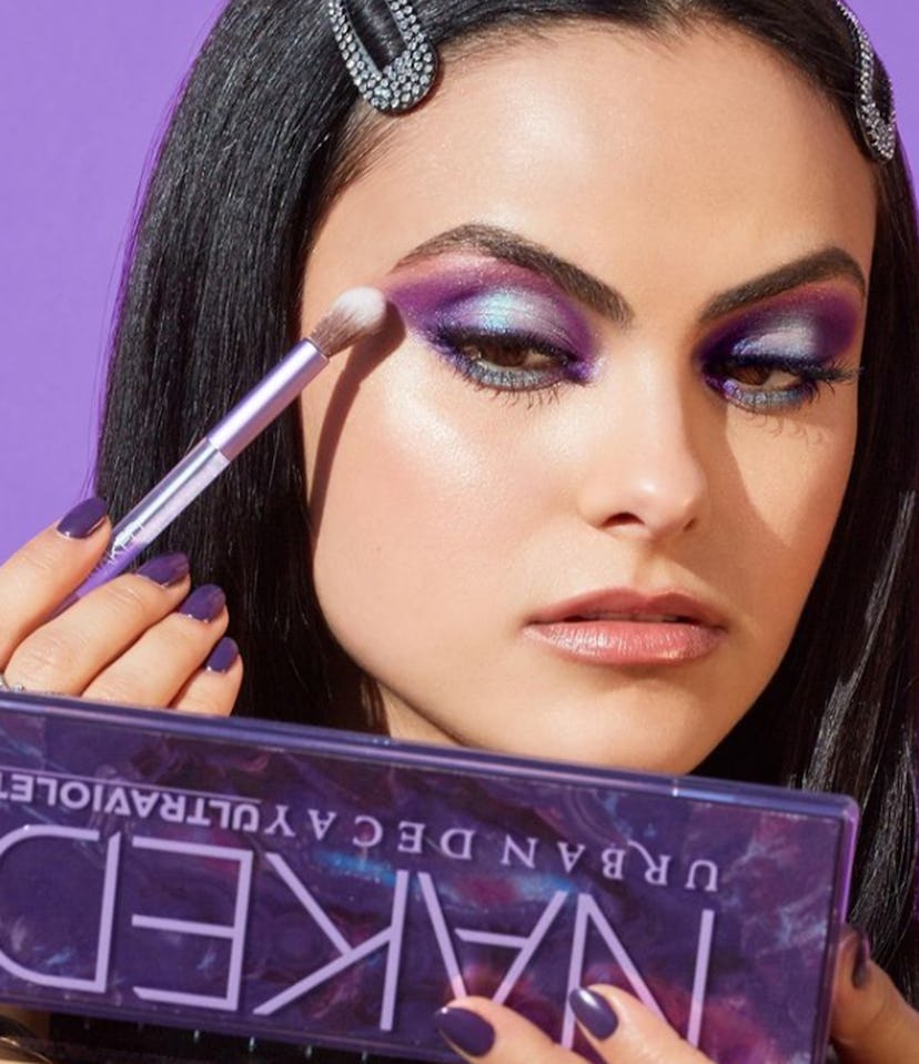 A model using Urban Decay's Ultraviolet palette