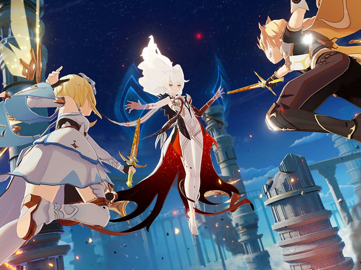 Main characters from Genshin Impact