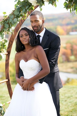 Khaylah and Matt during the Week 2 group date dressed in wedding attire during Season 25 of 'The Bac...