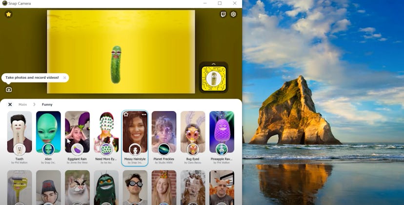 Snap Camera allows you to choose many filters for your next Zoom call.