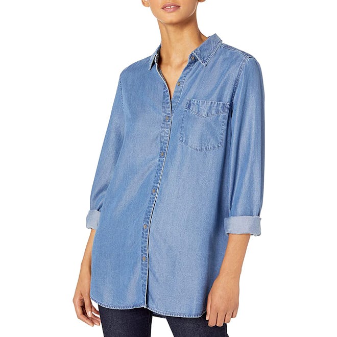 Daily Ritual Relaxed-Fit Tencel Button-Up Tunic