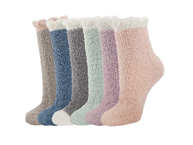 Horalah Fuzzy Slipper Socks (6 Pairs)
