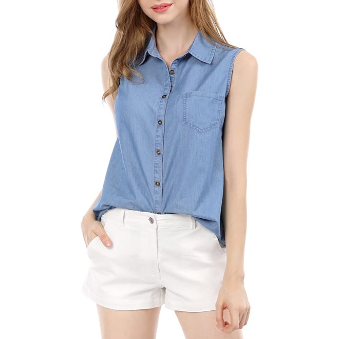 Allegra K Sleeveless Shirt