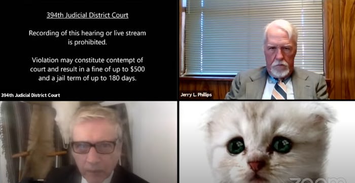 One Texas lawyer made people laugh in a now viral video where he used a kitten filter during an impo...