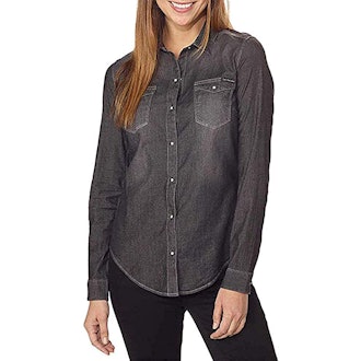 Calvin Klein Jeans Long-Sleeve Denim Button-Down Shirt