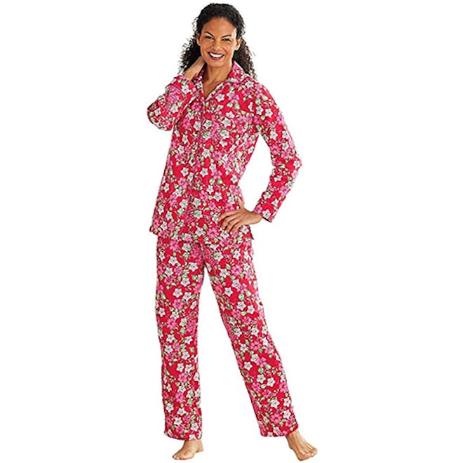 Carol Wright Gifts Floral Flannel Pajamas