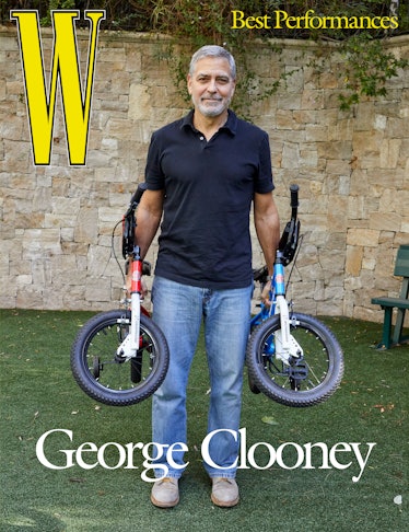 George Clooney wears his own clothing and accessories.