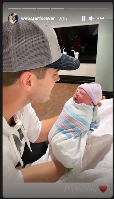 Alyssa Bates and husband, John Webster, welcomed their fourth child into the world on Tuesday.