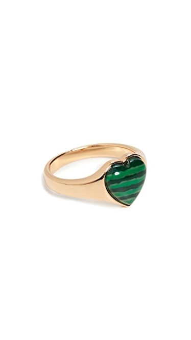 Shashi Verde Signet Ring