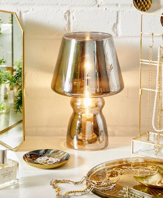 Classic Silver Glass Table Lamp
