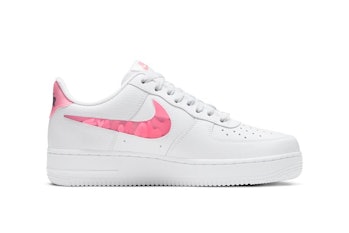 White AF1 with pink "Love For All" Swoosh