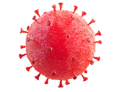 coronavirus particle illustration