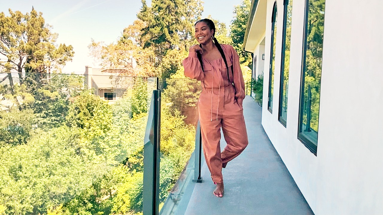 Gabrielle union deals yellow jumpsuit