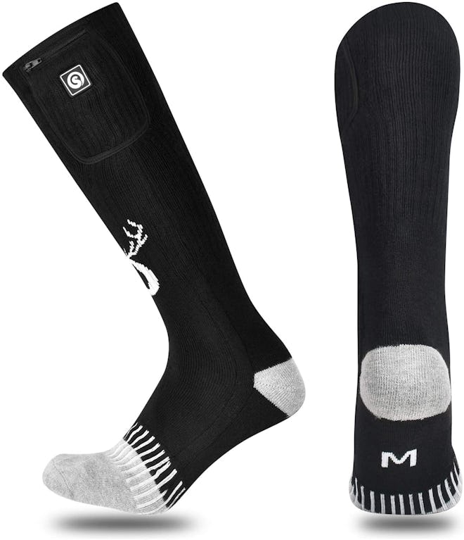 These battery-powered heated socks make great ski boot heaters and feature a comfortable high-rise d...