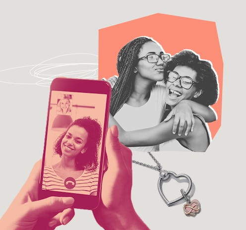 A collage of three women celebrating Mother's Day