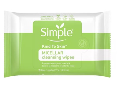 Unscented Simple Kind to Skin Micellar Makeup Remover Wipes
