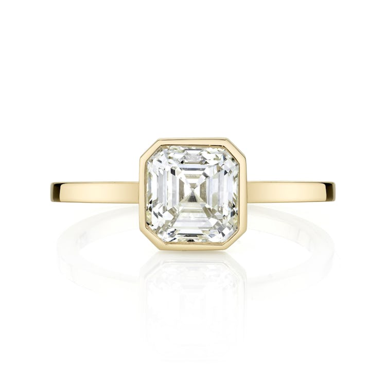 Asscher Cut Diamond With Square Band