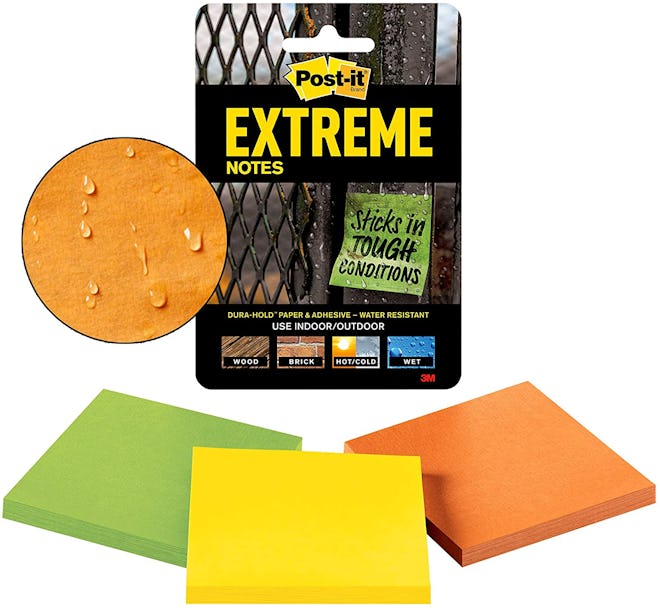Post-it Water-Resistant Sticky Notes (3 Pack)