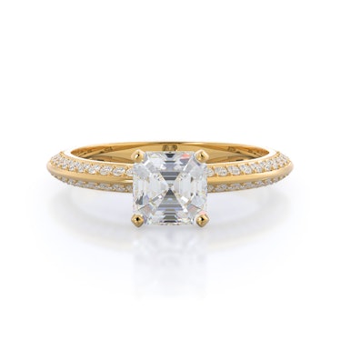 Duet Pave Diamond Engagement Ring