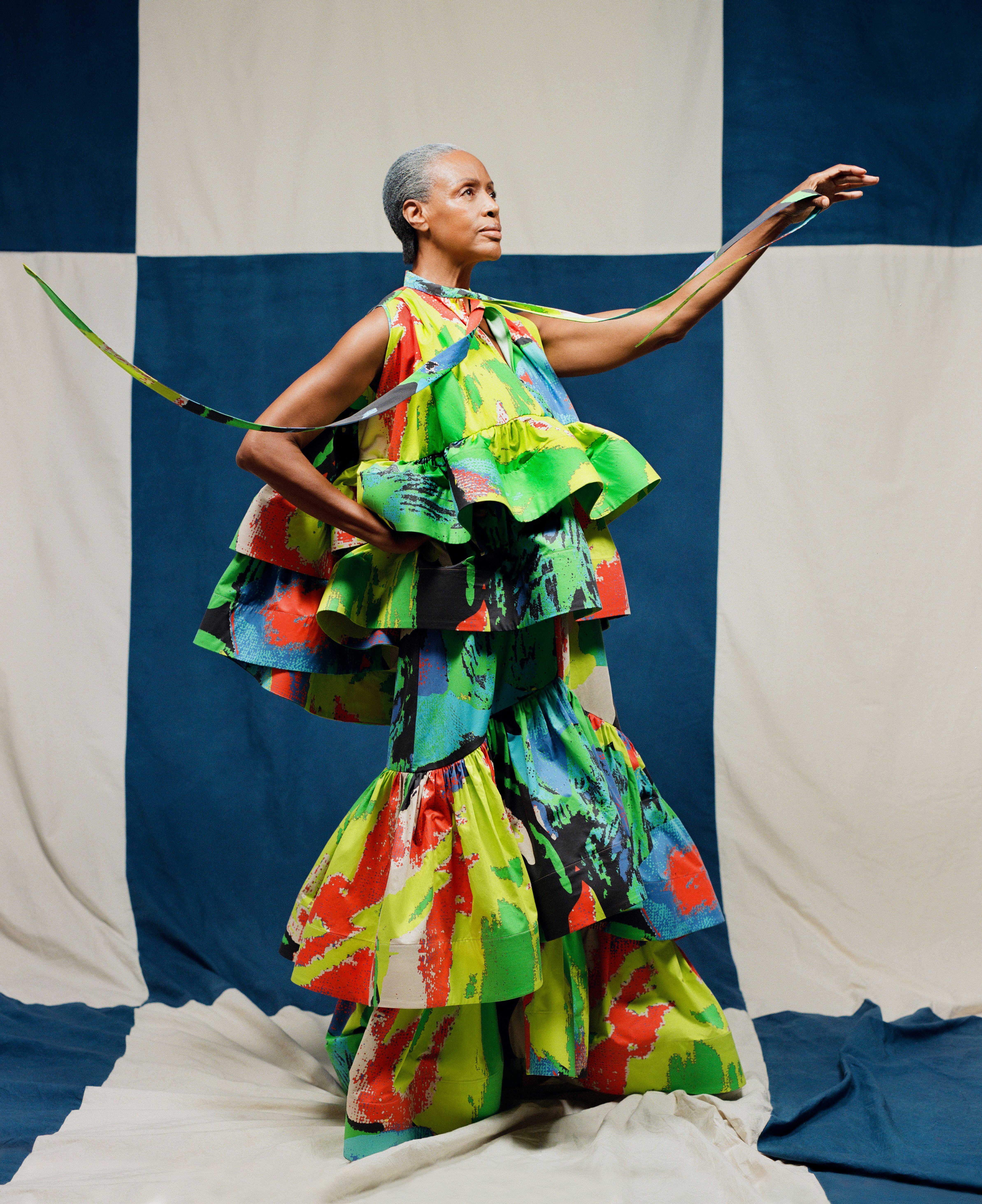 Coco Mitchell in Christopher John Rogers.