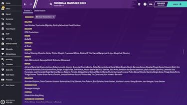 A screenshot of the credits from 'Football Manager'