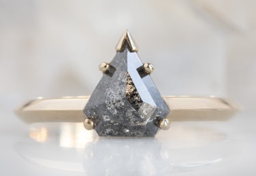 The Sage Ring With A Salt & Pepper Shield Diamond 