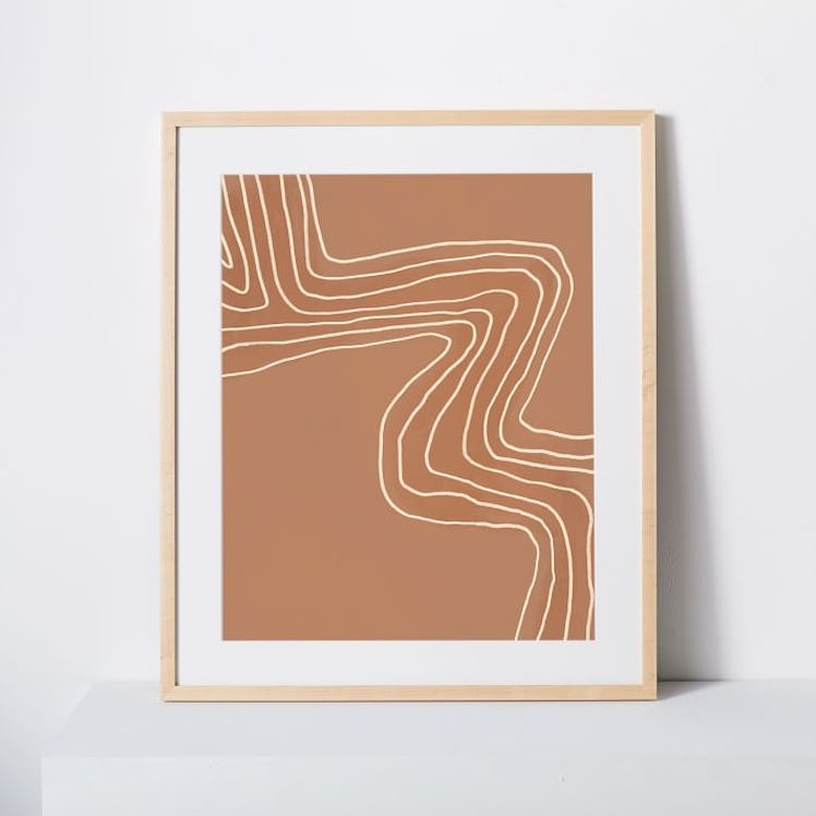 Terracotta Wave Framed Print 