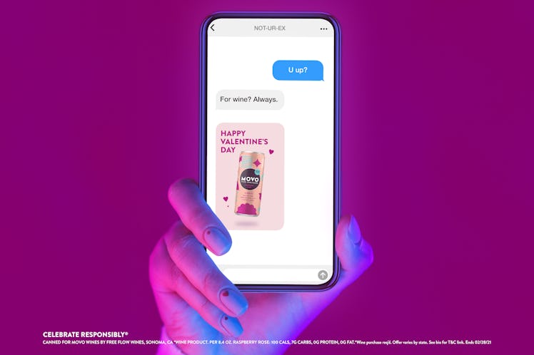MOVO Wine Spritzers' free wine giveaway February 2021 is just a text away.
