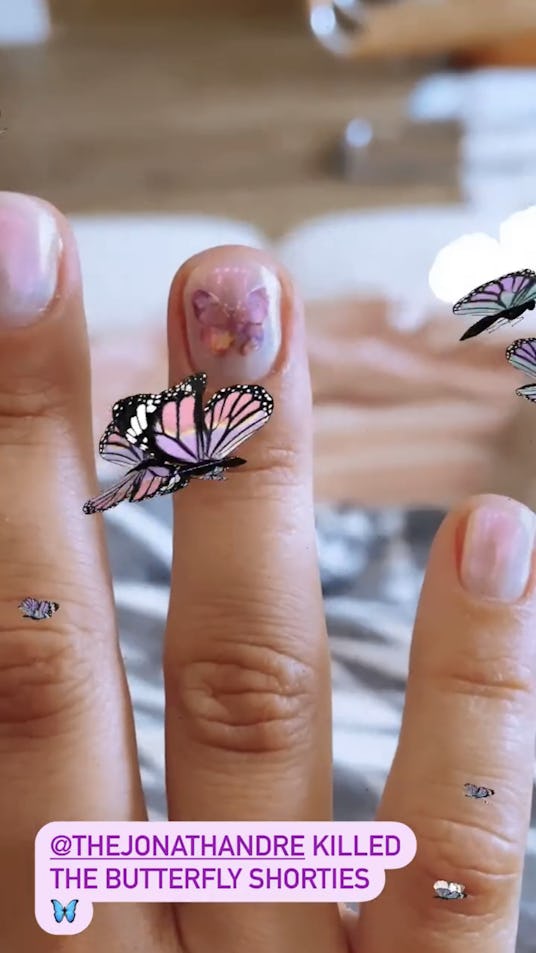 Demi Lovato butterfly manicure