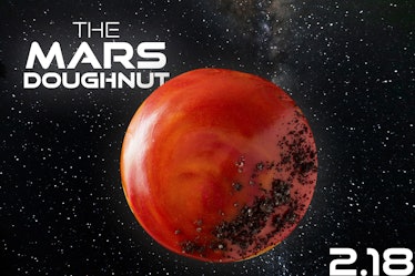 Krispy Kreme is selling a doughnut that looks just like Mars on Feb. 18. 