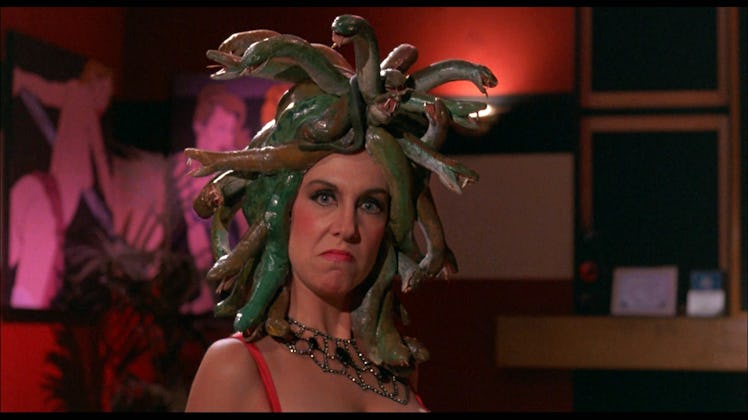 Medusa (Jennifer Richards) showcasing the film's understated sense of style.