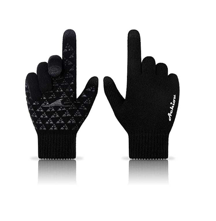 Achiou Winter Knit Touchscreen Gloves