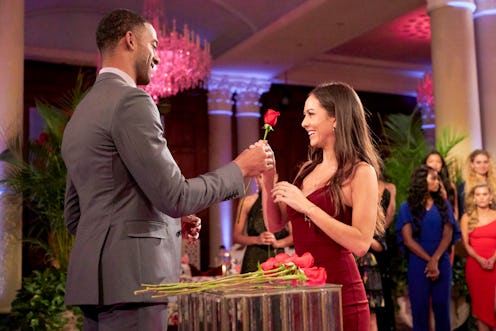 Matt James gives Abigail Heringer a rose on 'The Bachelor' via ABC Press Site
