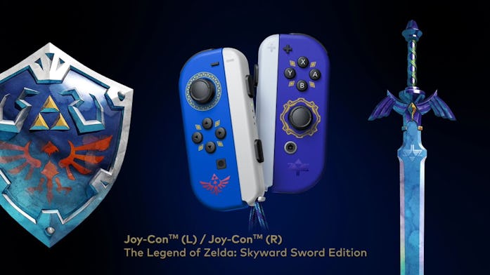 A photo of Zelda-themed JoyCon