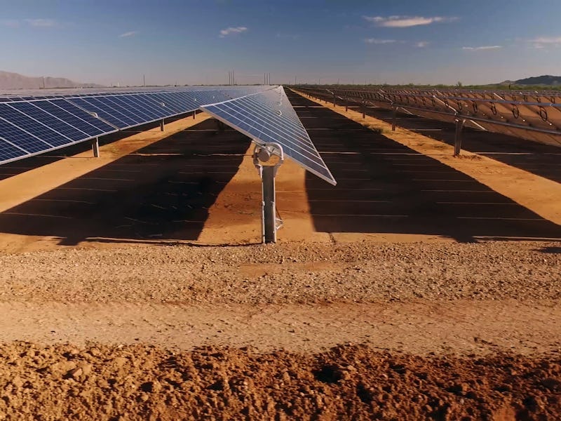 solar panels in desert