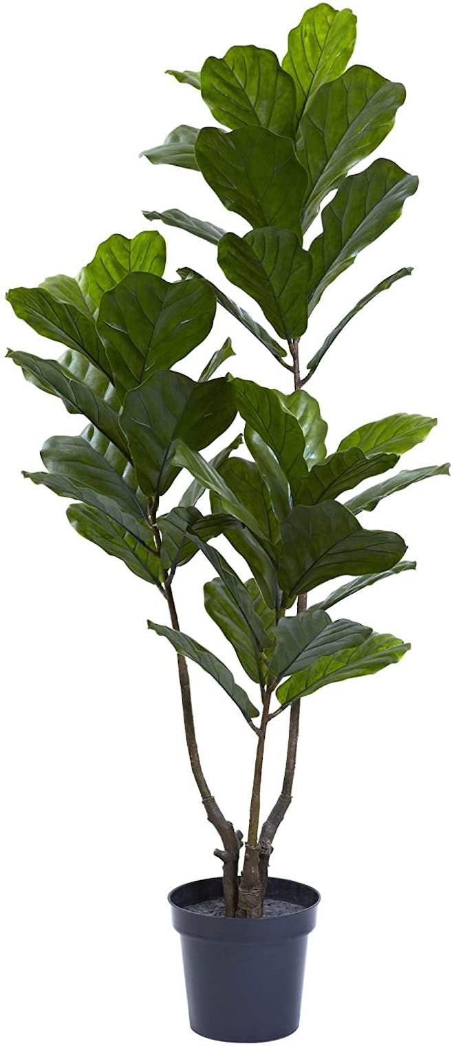 Nearly Natural 65-Inch UV Resistant Fiddle Leaf Tree 