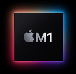 Square graphic for Apple's M1 chip