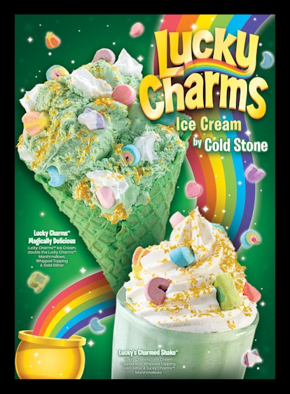 Lucky Charms' St. Patrick's Day 2021 offerings include a festive milkshake from Cold Stone.
