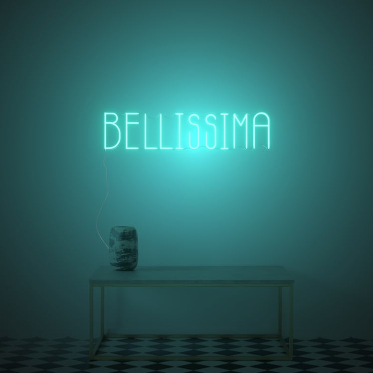 Bellissima, LED neon sign by Diet Prada