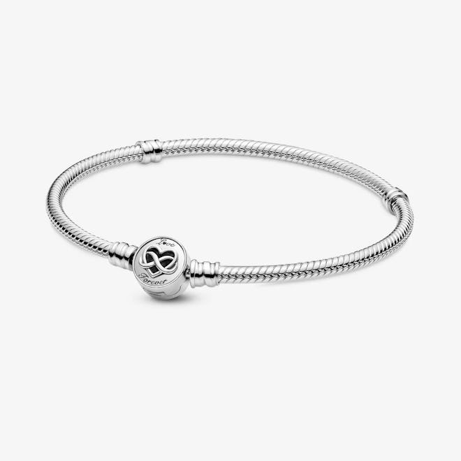 Pandora Moments Heart Infinity Clasp Snake Chain Bracelet